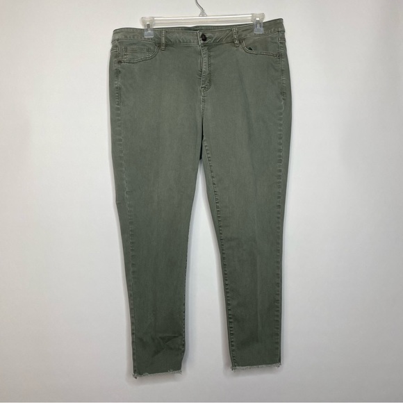 Lane Bryant Super Stretch Ankle Jeans 18 Green - Picture 3 of 9
